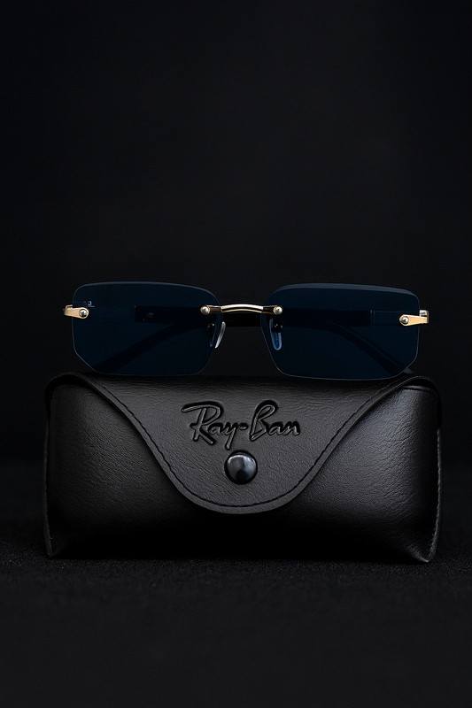 Stylish Rimless Sunglasses with Clear Vision