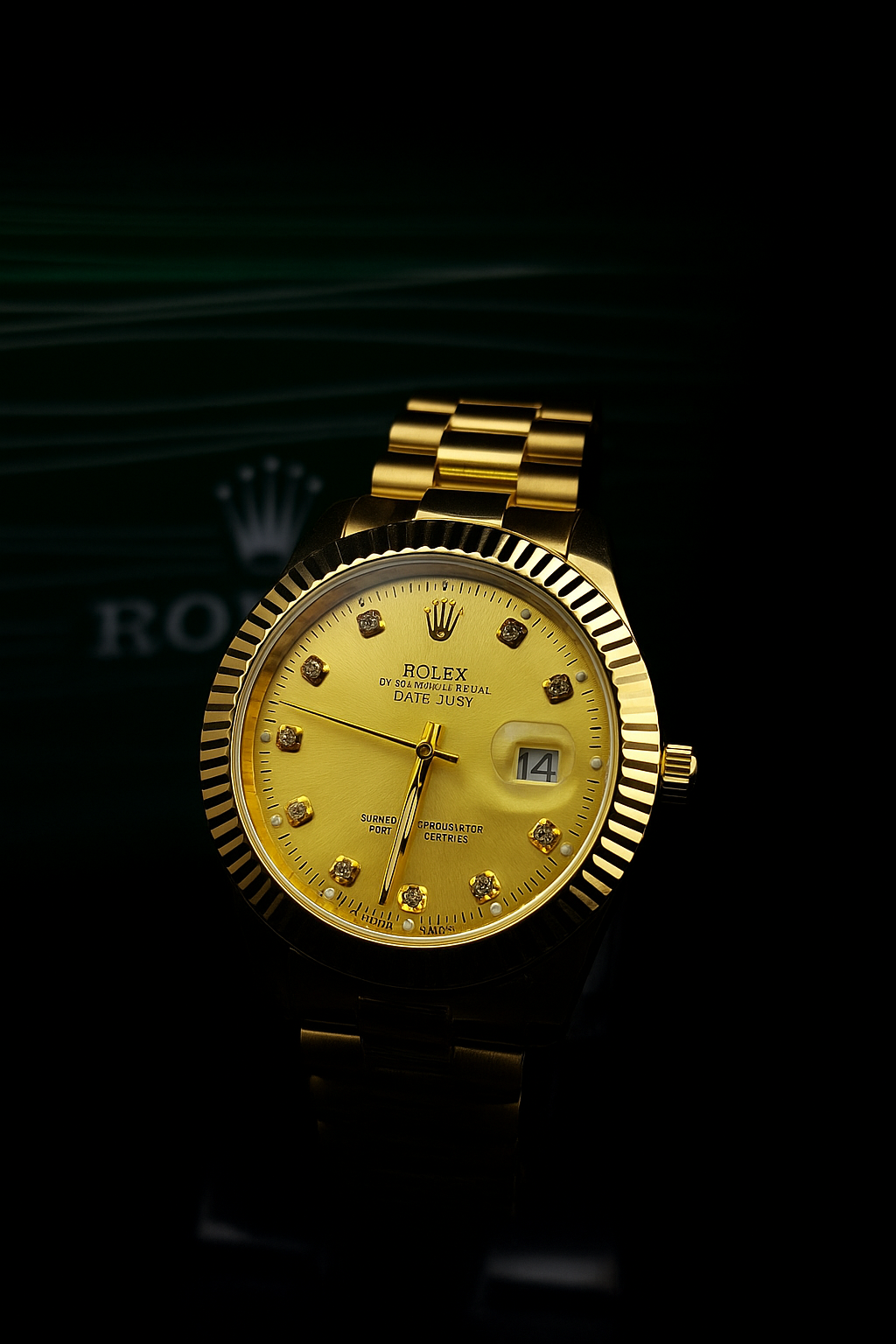 Rolex Men’s Golden Stainless Steel Watch