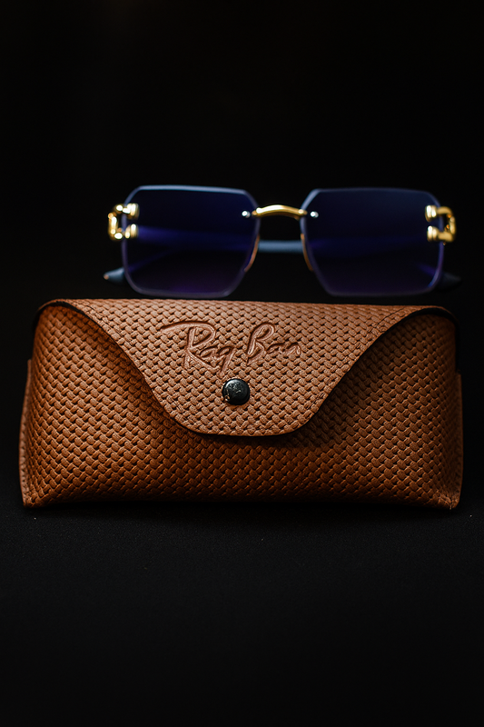 Frameless Crystal Clear Sunglasses for Men