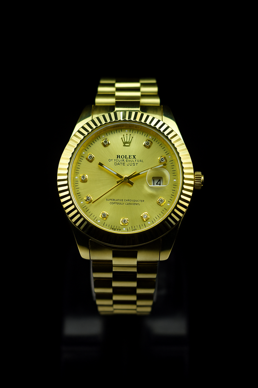 Rolex Men’s Golden Stainless Steel Watch