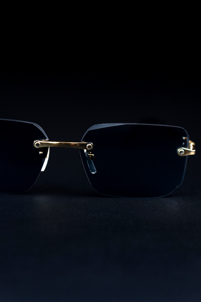 Stylish Rimless Sunglasses with Clear Vision
