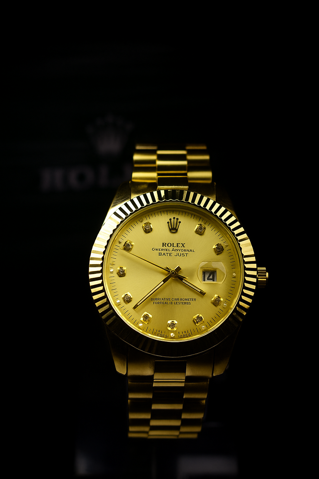 Rolex Men’s Golden Stainless Steel Watch