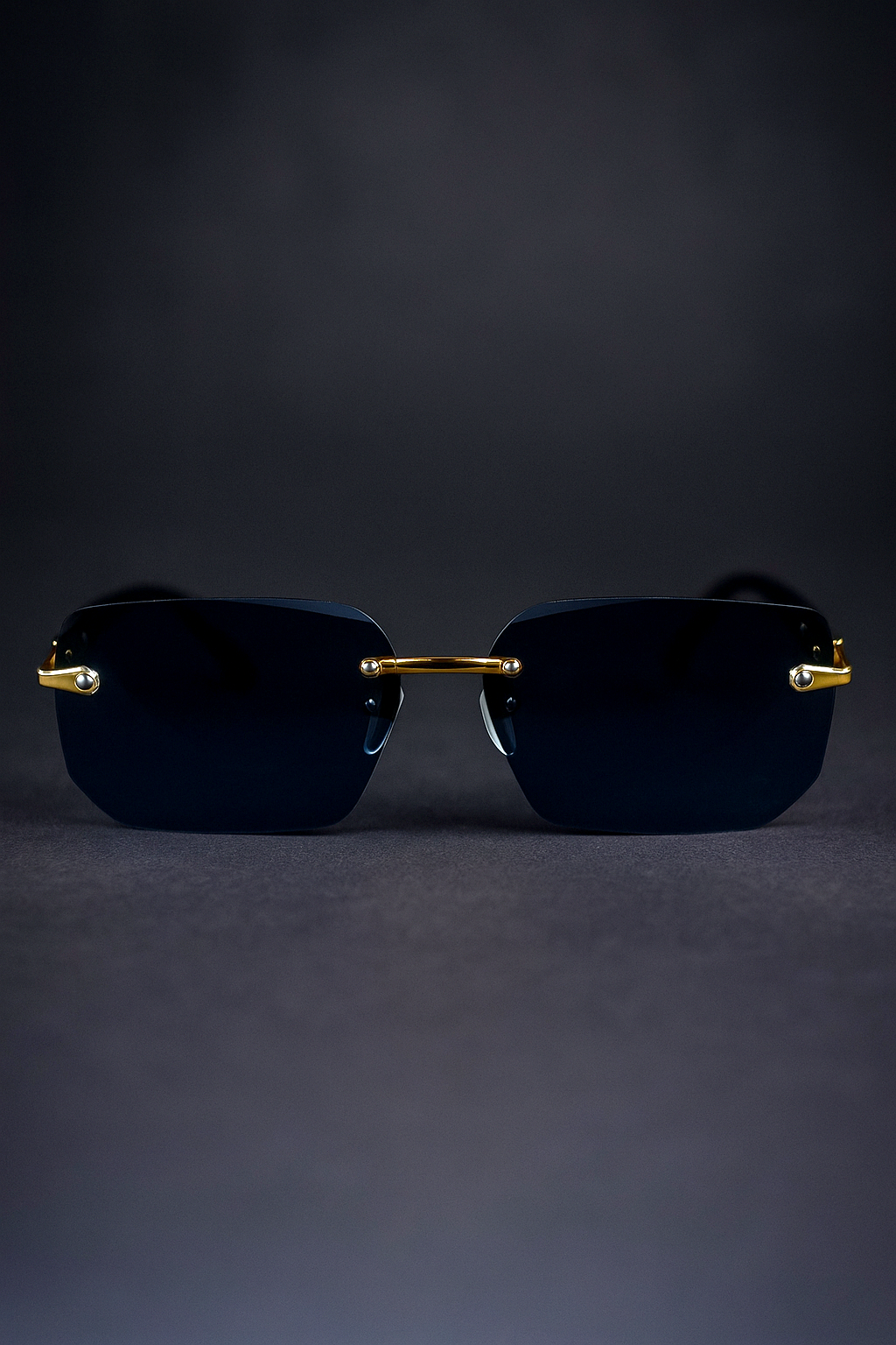 Stylish Rimless Sunglasses with Clear Vision