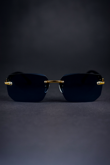 Stylish Rimless Sunglasses with Clear Vision