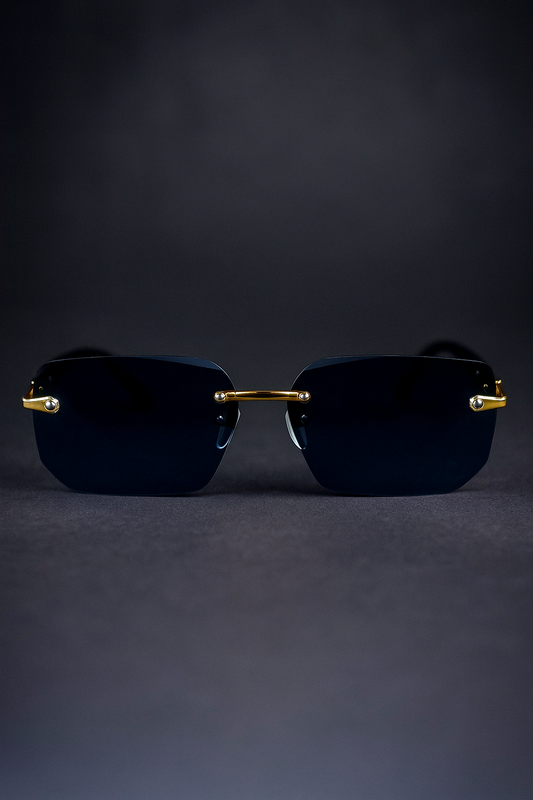 Stylish Rimless Sunglasses with Clear Vision