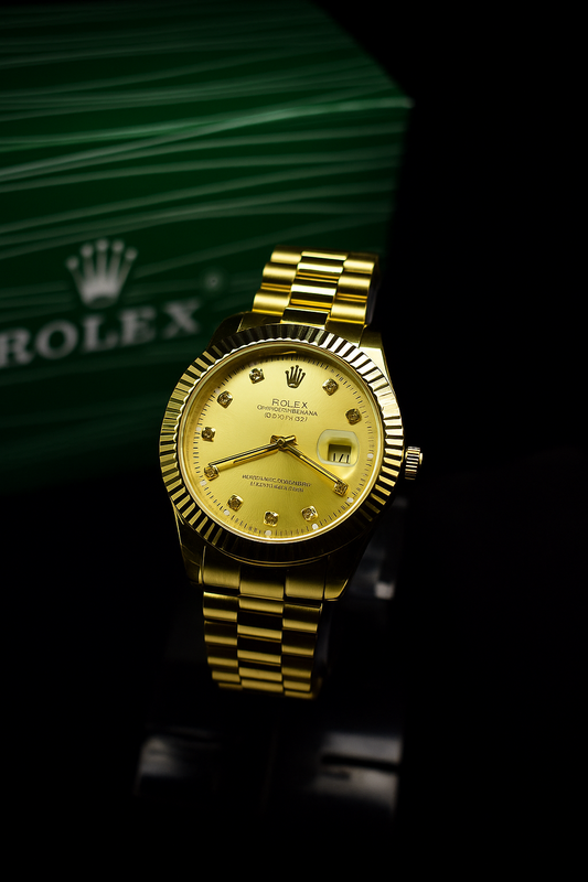 Rolex Men’s Golden Stainless Steel Watch