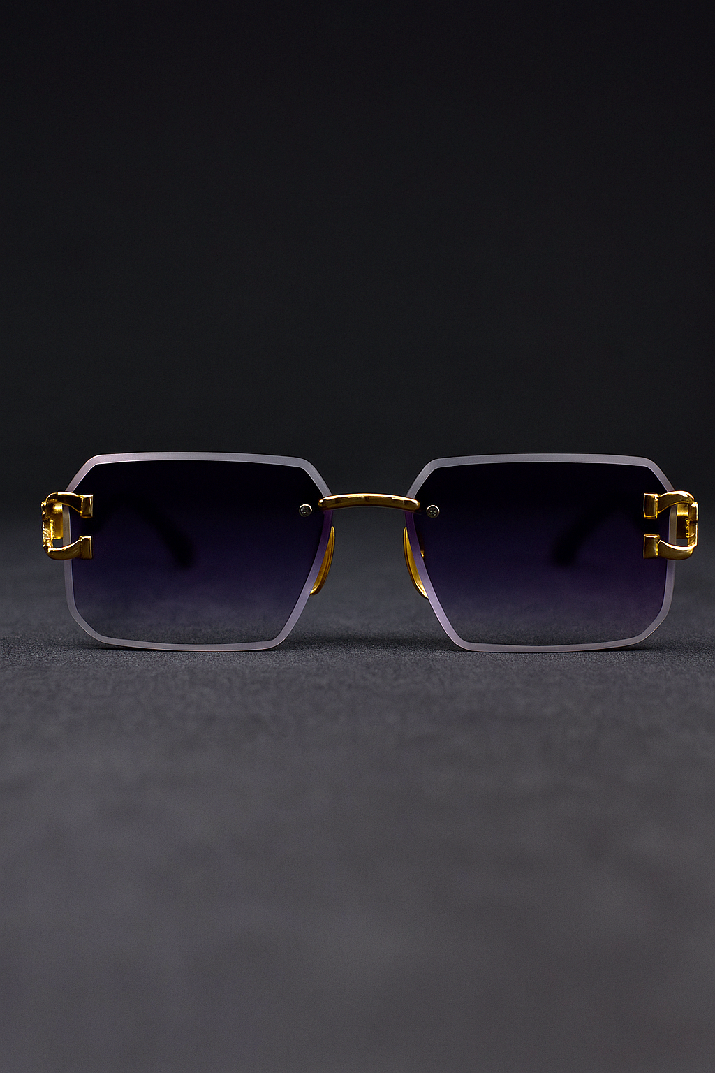 Frameless Crystal Clear Sunglasses for Men