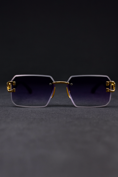 Frameless Crystal Clear Sunglasses for Men